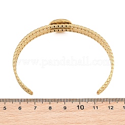 304 Stainless Steel Blank Cuff Bangle Bases with Flat Round Tray&nbsp;SA-CBA82C8-05A-G