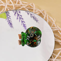 Handmade Lampwork Perfume Bottle Pendants&nbsp;LAMP-TADJ0001-05A
