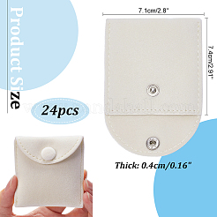 Velvet Jewelry Flap Pouches with Snap Button&nbsp;TP-WH0007-10A