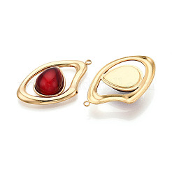304 Stainless Steel and Glass Pendants&nbsp;STAS-T071-03C-G