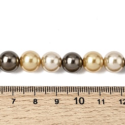 Baking Paint Pearlized Glass Pearl Round Bead Strands&nbsp;PEAR-H019-02D-15