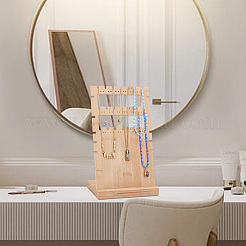 3-Tier Wooden Slant Back Jewelry Display Stands&nbsp;ODIS-WH0025-115