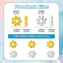 600Pcs 2 Colors CCB Plastic Bead Spacers&nbsp;CCB-YW0001-39A