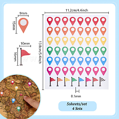4 Sets Paper Self-Adhesive Stickers&nbsp;DIY-PH0036-05