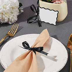 100Pcs Rectangle Paper Table Cards with 100Pcs Polyester Ribbons for Wedding Party Celebration Supplies&nbsp;OFST-WH0004-122A