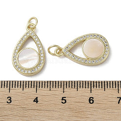 Brass Micro Pave Cubic Zirconia Pendants&nbsp;KK-G485-11G