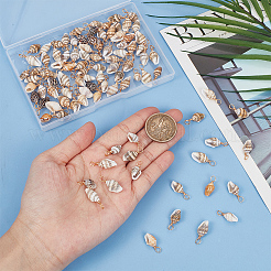 100Pcs Natural Shell Pendants&nbsp;FIND-BBC0003-01