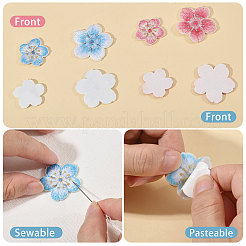 24Pcs 2Bags Flower Embroidery Sew on Cloth Patches&nbsp;PATC-CA0001-38