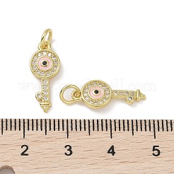 Real 18K Gold Plated Brass Micro Pave Cubic Zirconia Pendants&nbsp;KK-L209-068G-03