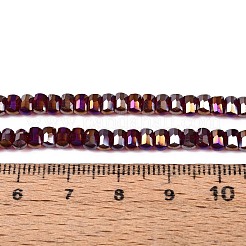 Electroplate Transparent Glass Beads Strands&nbsp;EGLA-N022-09A-B02