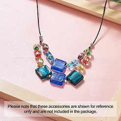 Handmade Silver Foil Lampwork Glass Beads&nbsp;FOIL-CD0001-01