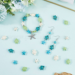 120Pcs 6 Styles Dyed Synthetic Turquoise Beads&nbsp;G-SC0003-50