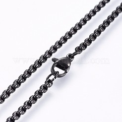 304 Stainless Steel Box Chain Necklaces&nbsp;NJEW-O102-19B