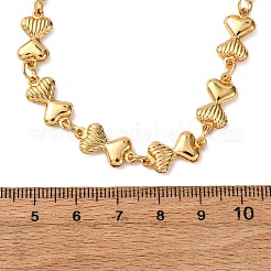 304 Stainless Steel Bowknot Link Chain Necklaces for Women&nbsp;NJEW-G178-12G