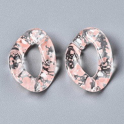 Transparent Spray Paint Acrylic Linking Rings&nbsp;TACR-Q276-001L