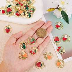 48Pcs 6 Style Alloy Enamel Pendants&nbsp;ENAM-SZ0002-91