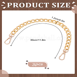 3Pcs Aluminum Curb Chain Bag Shoulder Straps&nbsp;FIND-LP0004-38