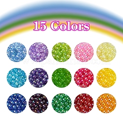 15 Colors Transparent Acrylic Beads&nbsp;DIY-YW0005-36