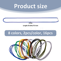 16Pcs 8 Colors PVC Trash Can Rubber Bands&nbsp;AJEW-FH0007-06