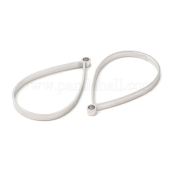 Non-Tarnish 304 Stainless Steel Open Back Bezel Teardrop Pendants&nbsp;STAS-Z040-11A-P