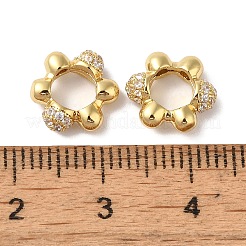 Rack Plating Brass & Clear Cubic Zirconia Pendants&nbsp;KK-L216-061G