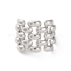 304 Stainless Steel Web Open Cuff Rings&nbsp;RJEW-K258-06P