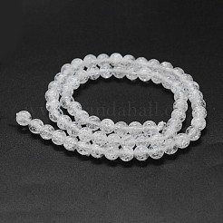 Natural Crackle Quartz Beads Strands&nbsp;G-K285-02-8mm