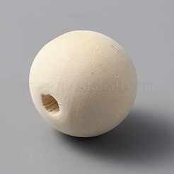 Round Printed Wood Beads&nbsp;WOOD-WH0036-05A