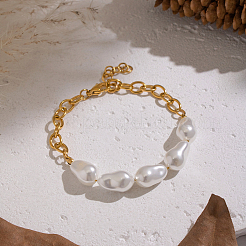 Elegant Natural Pearl Beads Link Bracelets&nbsp;ZR4711
