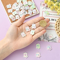 20Pcs 4 Colors Alloy Enamel Pendants&nbsp;FIND-YW0017-91