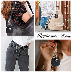 1Pc Imitation Leather Zip Mini Coin Purse with Key Ring&nbsp;AJEW-CL0002-60A