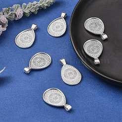 Alloy Pendant Cabochon Settings&nbsp;PALLOY-E436-87AS