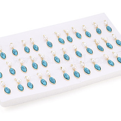 Brass Natural Pearl Dangle Stud Earrings&nbsp;PEAR-N020-08D