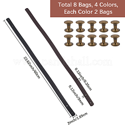 8 Bags 3 Colors PU Leather Bag Handles&nbsp;FIND-CL0001-08