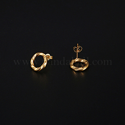 304 Stainless Steel Ring Stud Earring for Women&nbsp;KE1906