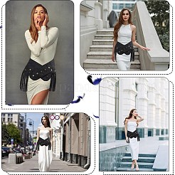 Frosted Faux Suede Tassel Waist Belts for Dress Jeans&nbsp;AJEW-WH20816-016A