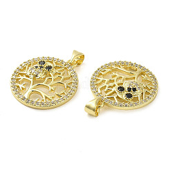 Rack Plating Brass Micro Pave Cubic Zirconia Pendants&nbsp;KK-Q784-08G