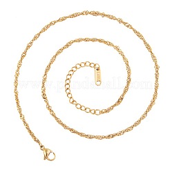 304 Stainless Steel 2.5mm Singapore Chains Necklaces&nbsp;JS7236-2