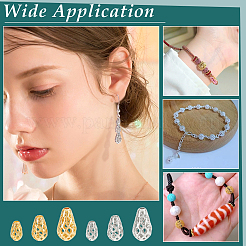 48Pcs 6 Styles Brass Hollow Spacer Beads&nbsp;KK-PH0006-25