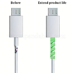 35Pcs 7 Colors TPR Spiral Cable Protectors&nbsp;AJEW-CP0012-15