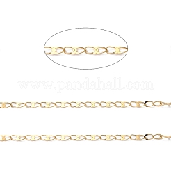 Ion Plating(IP) 304 Stainless Steel Dapped Oval Link Chains&nbsp;CHS-G027-01G