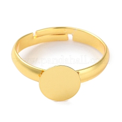 Rack Plating Adjustable Brass Ring Findings&nbsp;KK-F090-08G-02