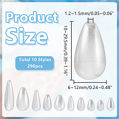 260Pcs 10 Styles ABS Plastic Imitation Pearl Charms&nbsp;KY-HY0001-20