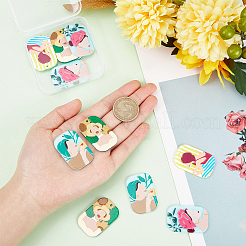 16Pcs 4 Style 3D Printed Acrylic Pendants&nbsp;OACR-CA0001-18
