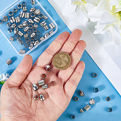90Pcs 10 Styles 201 Stainless Steel European Beads&nbsp;STAS-PA0001-01
