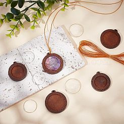 DIY Flat Round Pendant Necklace Making Kit&nbsp;DIY-CA0004-84