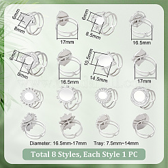 304 Stainless Steel Cuff Ring Findings&nbsp;FIND-UN0003-47C