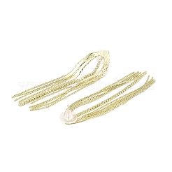 Cubic Zirconia Chains Tassel Earrings&nbsp;EJEW-P236-04G