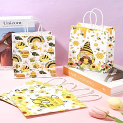 12Pcs 6 Colors Bees Theme Rectangle Paper Bags&nbsp;CARB-FS0001-08