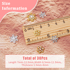 30Pcs 30 Styles Alloy Cabochons&nbsp;MRMJ-FH0001-26